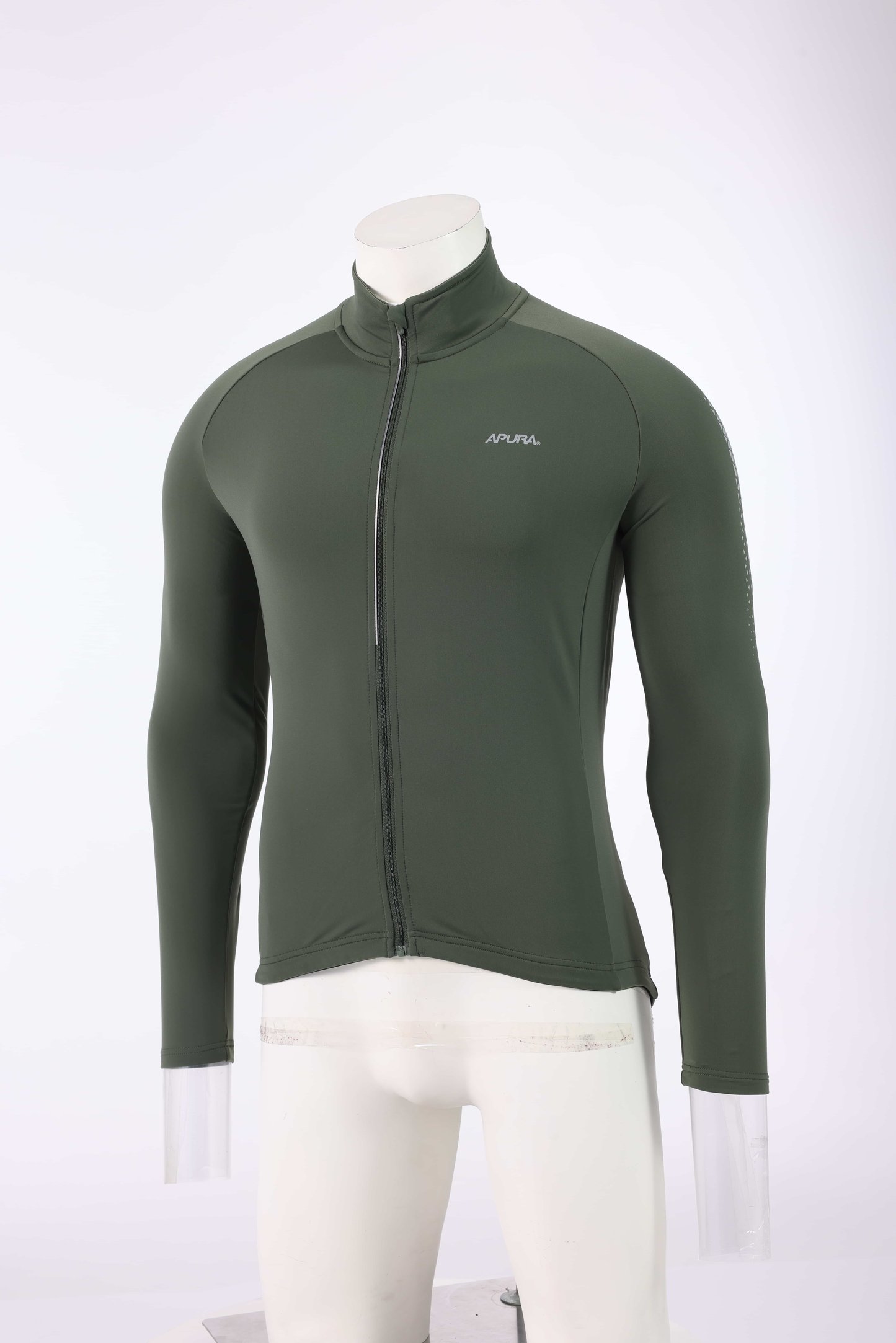 Men's Full Zip Solid Cycling Clothes