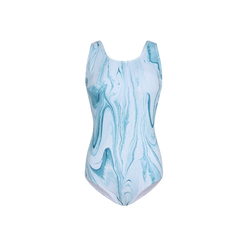 Sleeveless One-piece Water Printed Swimsuit &Monokini