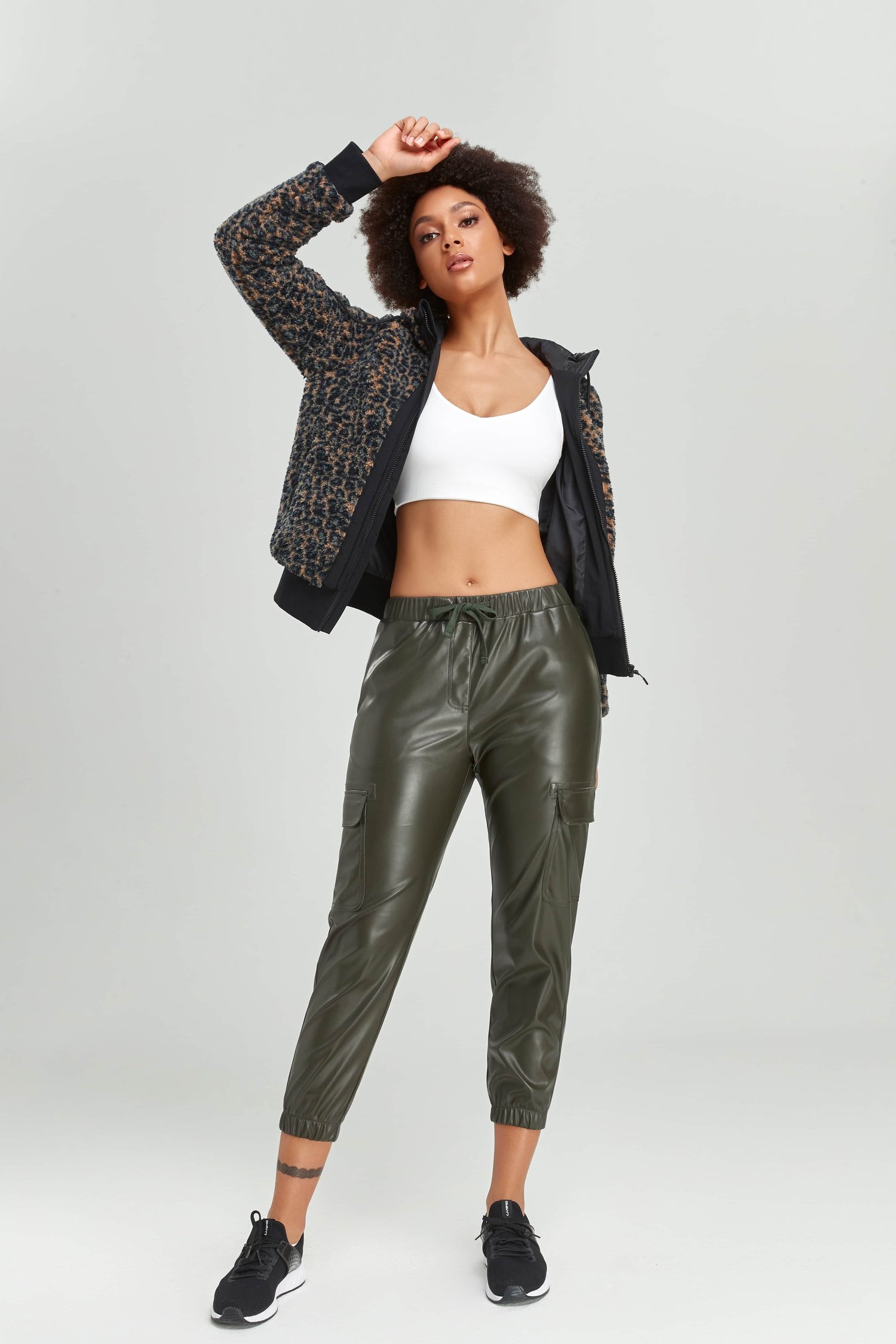 Leopard Print Jacket (3 Pieces)