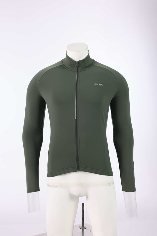 Men's Full Zip Solid Cycling Clothes